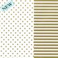 STRIPE / DOT WHITE & GOLD 500mm x 50Mtr (DOUBLE SIDED)