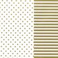 STRIPE / DOT WHITE & GOLD 500mm x 50Mtr (DOUBLE SIDED)