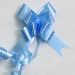 PULL BOW PLAIN 14mm TURQUOISE (PACK OF 100)
