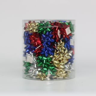 STARBOWS SMALL METALLIC ASSORTED - 100 PER BOX