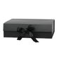 BLACK MAGNETIC GIFT BOX WITH GROSGRAIN RIBBON 31Lx27Wx 8H cm