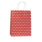 KRAFT BAG RED /WHITE DOT MEDIUM 27Hx21W x11G CM  PACK OF 10