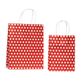 KRAFT BAG RED /WHITE DOT MEDIUM 27Hx21W x11G CM  PACK OF 10