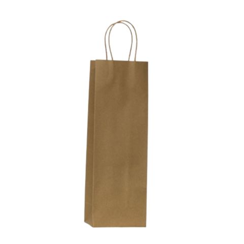 KRAFT BAG BROWN SOLID WINE BAG SINGLE 36H x 12W x 9G cm PACK