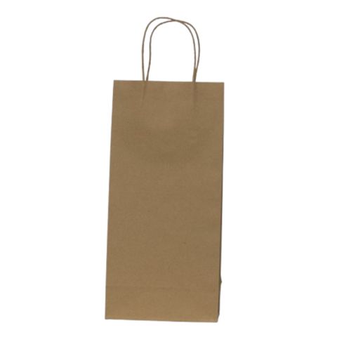 KRAFT BAG BROWN SOLID WINE BAG DOUBLE 36H x 17W x 10Gcm PACK