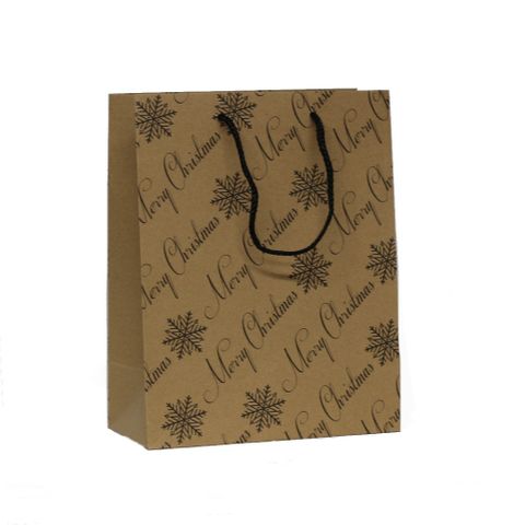 MERRY CHRISTMAS PAPER BAG MEDIUM 27H x 21W x 11G cm PACK OF