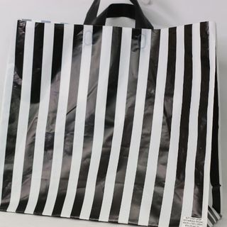 SOFTLOOP BAG LRG 39.5H x 45W x 15G cm WHITE/BLK STRIPE (25 P