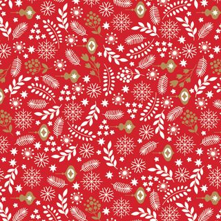 MINI ROLL PETITE XMAS RED 200mm x 50Mtr (NO RETURNS)