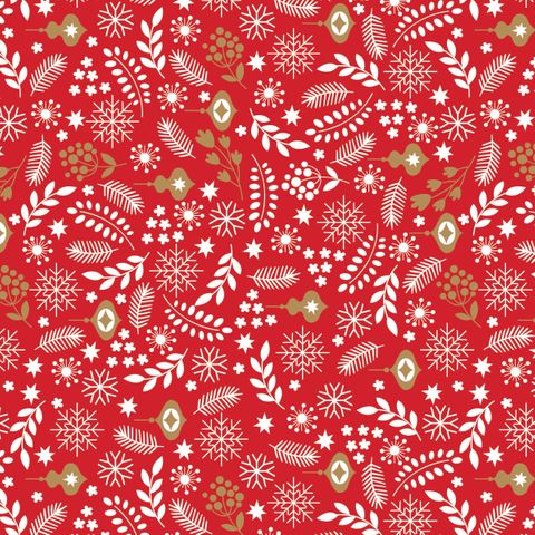 MINI ROLL PETITE XMAS RED 200mm x 50Mtr (NO RETURNS)