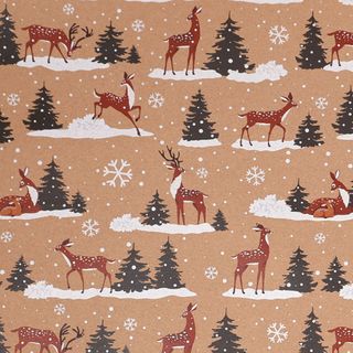 MINI ROLL CHRISTMAS FOREST RECYCL 200mm x 50Mtr (NO RETURNS)
