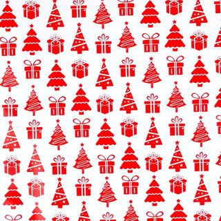 MINI ROLL CHRISTMAS TRINKETS RED 200mm x 50Mtr (NO RETURNS)