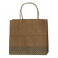 KRAFT BAG BROWN OBLIQUE STRIPE BLUE SML 19Hx21Wx11Gcm-400/C