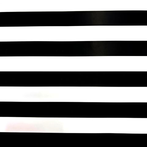 STRIPE BLACK WHITE 500mm x 50Mtr