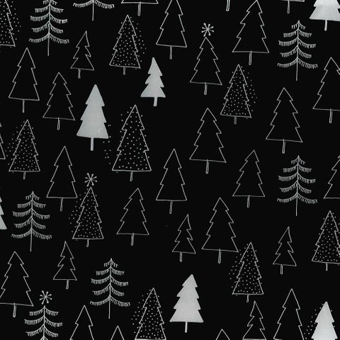 TRENDY TREES BLACK SILVER 500mm x 50Mtr-INSIDE OUT-NO RETURN