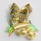 PULL BOW HOLOGRAPHIC 14mm GOLD (PACK OF 100)
