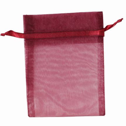 POUCH ORGANZA SMALL14(H) x 10(W)cm BURGUNDY (PACK OF 10)