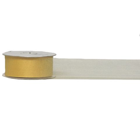 SPARKLE ORGANZA 38mm x 50Mtr SUNNY GOLD