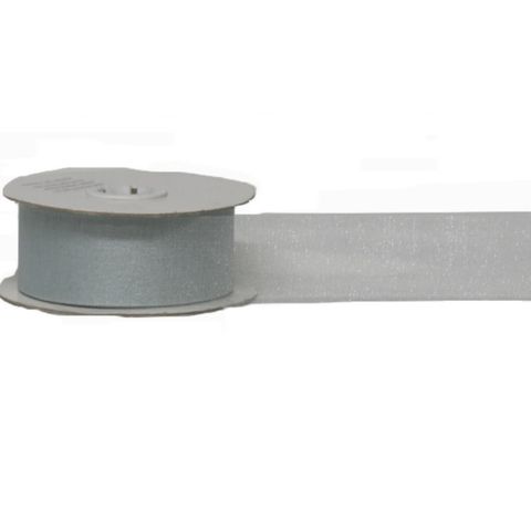 SPARKLE ORGANZA 38mm x 50Mtr LIGHT SILVER