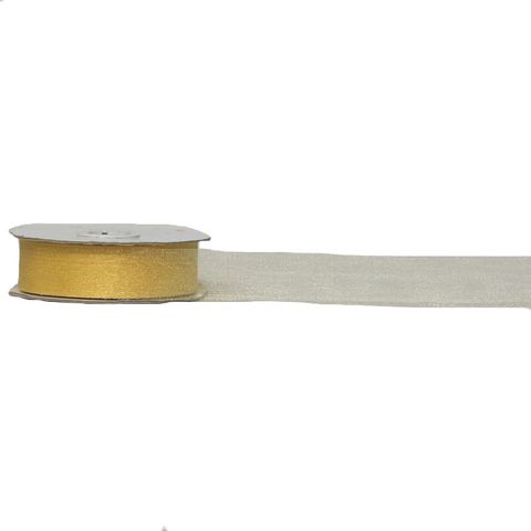 SPARKLE ORGANZA 25mm x 50Mtr SUNNY GOLD