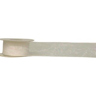 ORGANZA WIRED EDGE ( BELLA ) 40mm x 23Mtr IVORY