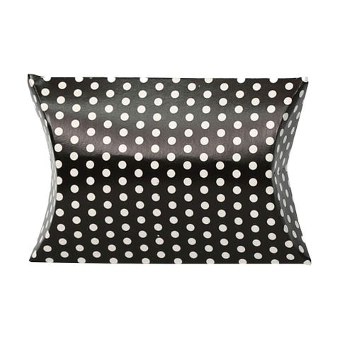 PILLOW SWEET TREATS 100Lx70Wx25Hmm BLACK/WHITE DOTS (10/PK)