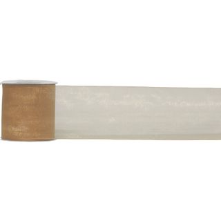 ORGANZA WOVEN EDGE 70mm x 23Mtr TOFFEE