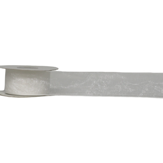 ORGANZA WIRED EDGE ( BELLA ) 40mm x 23Mtr WHITE