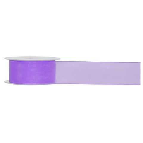 ORGANZA WOVEN EDGE 38mm x 50Mtr PURPLE
