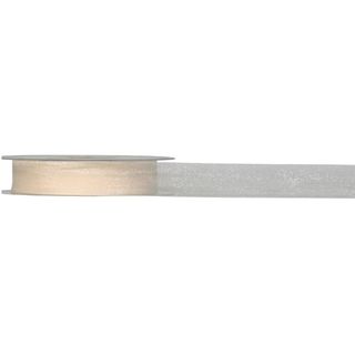 ORGANZA WOVEN EDGE 16mm x 50Mtr CREAM
