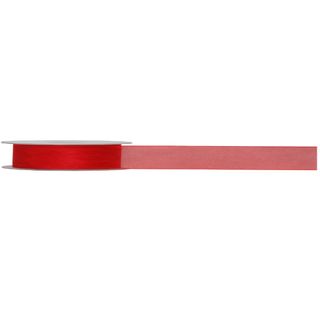 ORGANZA WOVEN EDGE 16mm x 50Mtr RED