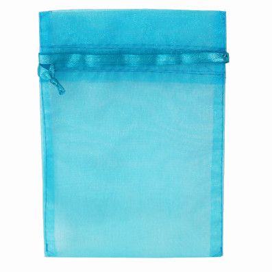POUCH ORGANZA MEDIUM 17(H) x 12.5(W)cm TURQUOISE (PACK OF 10