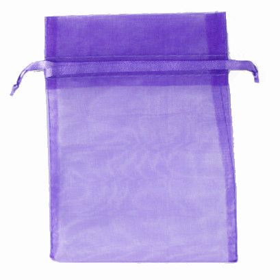 POUCH ORGANZA MEDIUM 17(H) x 12.5(W)cm PURPLE (PACK OF 10)