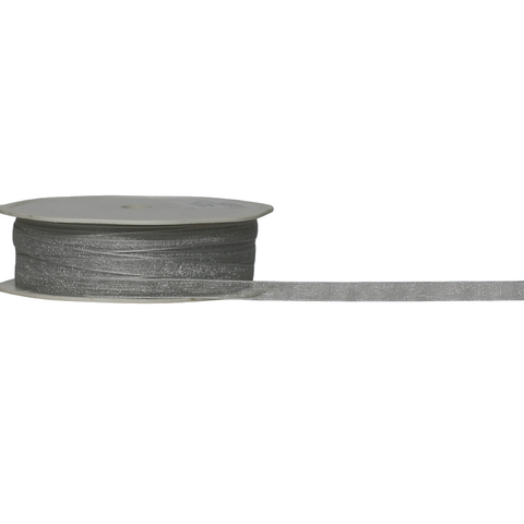 ORGANZA WOVEN EDGE ( PETITE SHEER ) 07mm x 50Mtr SILVER