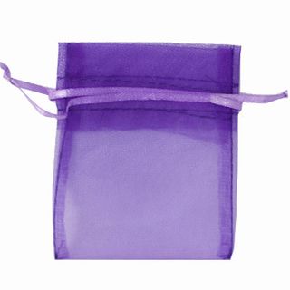 POUCH ORGANZA MINI 10(H) x 7.5(W)cm PURPLE (PACK OF 10)