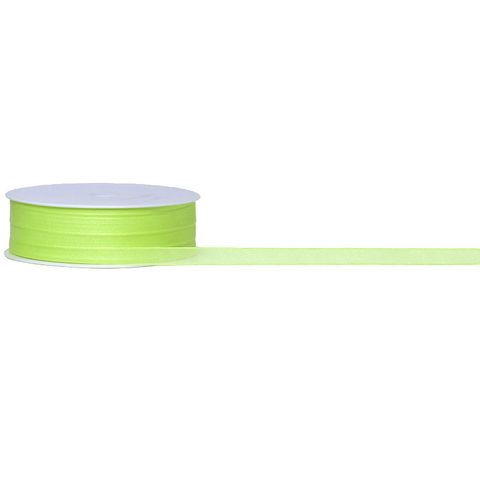 ORGANZA WOVEN EDGE ( PETITE SHEER ) 07mm x 50Mtr LIME GREEN