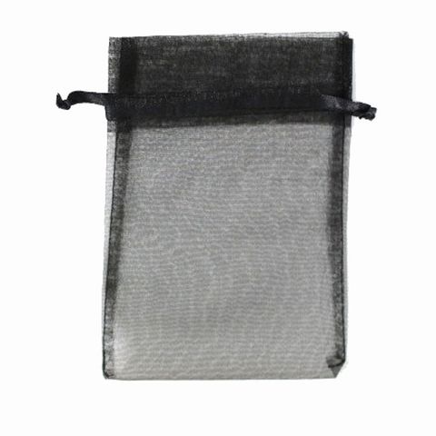 POUCH ORGANZA LARGE 25(H) x 15(W)cm BLACK (PACK OF 10)