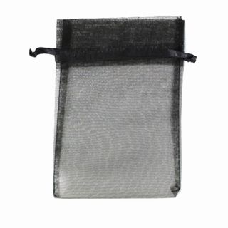 POUCH ORGANZA LARGE 25(H) x 15(W)cm BLACK (PACK OF 10)