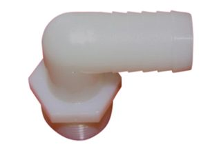 3/4 inch x 20mm barb poly elbow