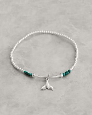 Turquoise - Silver Whale Tail