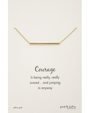 Gold - Courage Bar Necklace