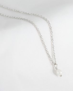 Silver - Mini Pearl Necklace
