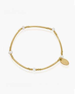 Gold - 1 Pearl Bracelet