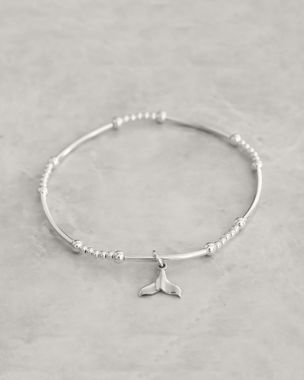 Silver- Whale Tail Bracelet