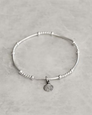 Silver- Fan Shell Bracelet
