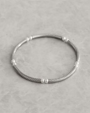 Silver- Twisted Bar Bracelet