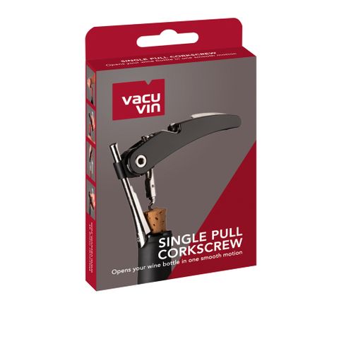 Vacu Vin Single Pull Corkscrew Black
