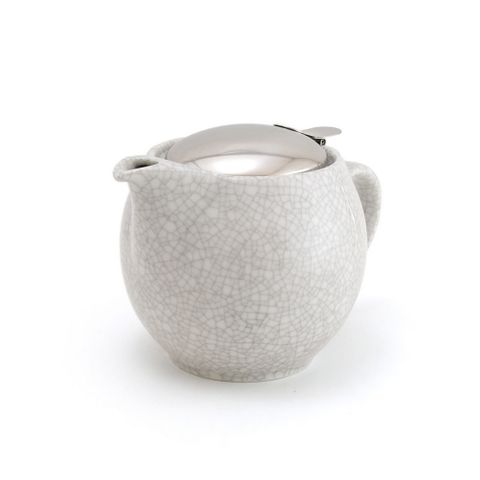 Zero Teapot 450ml Crackle White
