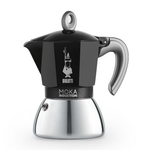 Bialetti Moka Induction Bi Layer Black 6 Cup