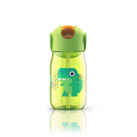 Zoku Kids Straw Bottle 400ml Green