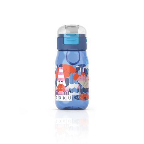 Zoku Kids Flip Gulp Bottle 465ml Blue